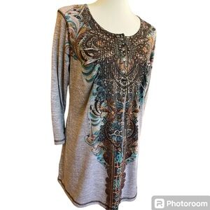 One World Bohemian Printed Tunic
